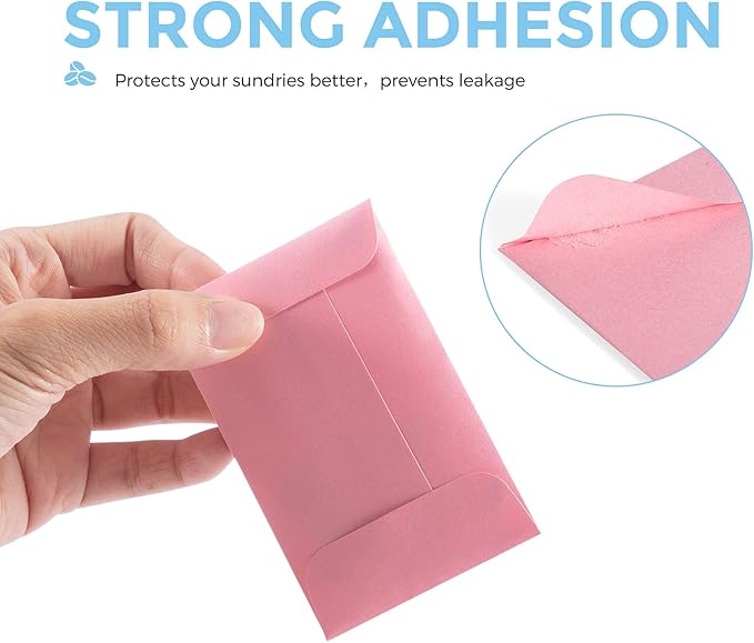ACSTEP 500 Pack #1 Colored Coin Envelopes 2.25x 3.5 Key Envelopes, 10 Assorted Colors Self-Adhesive Paper Seed Envelopes, Seeds Storage Packets 2-1/4 X3-1/2