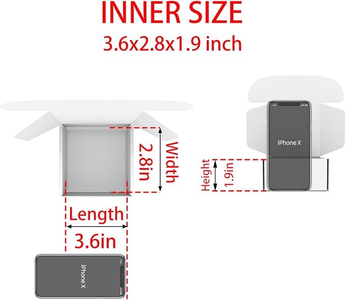 4x3x2 Shipping Boxes Set of 50, Brown Mailer Corrugated Cardboard Box | for Packaging, Literature, Packing, Mailing, Storage, Small Business, Moving, Gift, Supplies, Quick Fold, Tab Locking
