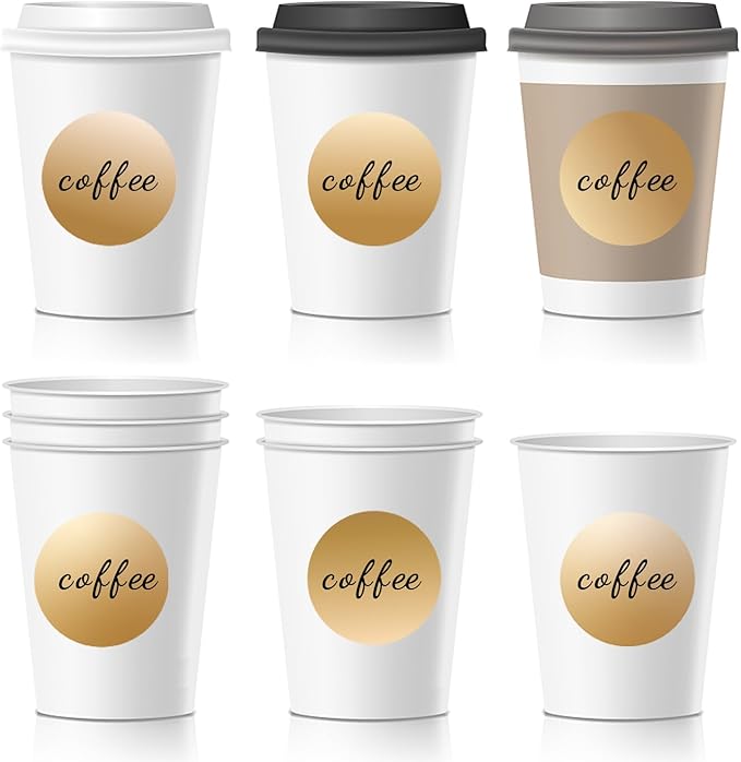 2 Inch Brown Round Thermal Sticker Labels, Self-Adhesive Circle Direct Thermal Labels, Multi-Purpose Roll Sticker Labels for DIY Logo Design, QR Code, Name Tag（ 600 Labels，1 Roll）