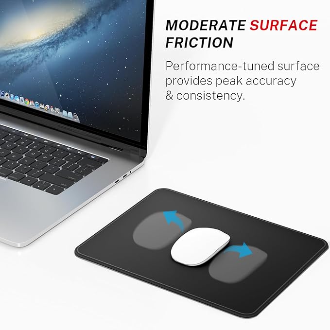 MROCO Mouse Pad 6-Pack [30% Larger] with Anti-Fray Stitched Edges, Premium Waterproof Surface, Non-Slip Rubber Base, Computer & Gaming Mouse Mat for Laptop, Office & Home, 8.5 x 11 in, Black