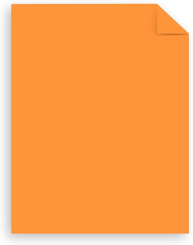 Astrobrights Mega Collection,Colored Paper,Bright Orange,625 Sheets,24 lb/89 gsm,8.5" x 11" - MORE SHEETS! (91619),(Pack of 6)