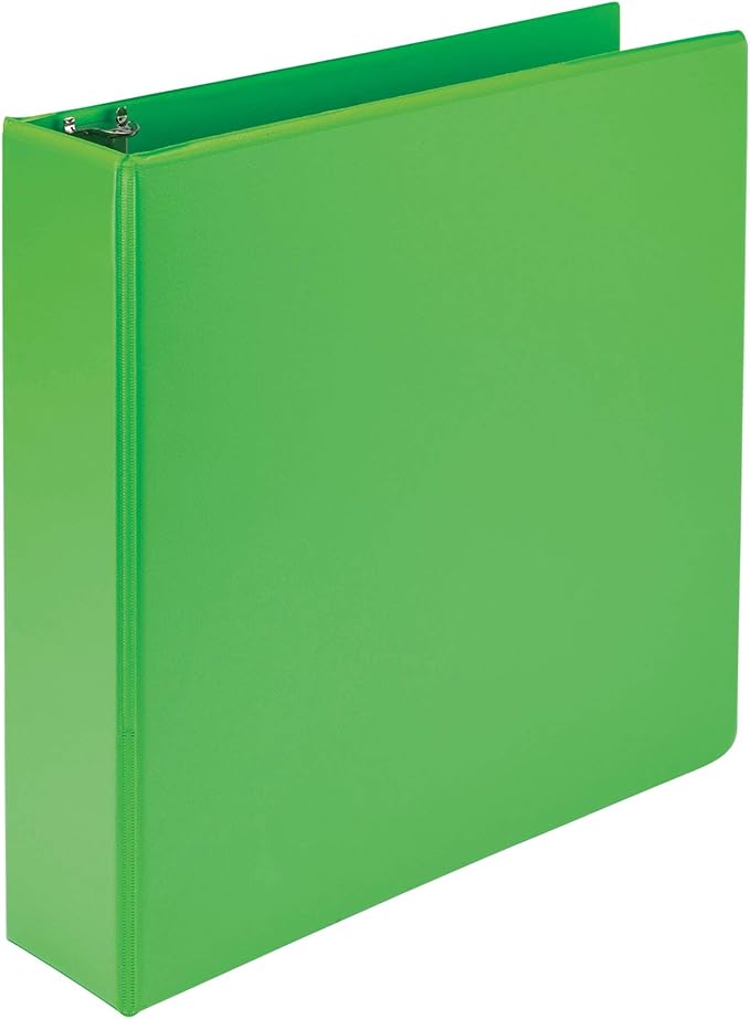 Samsill Plant-Based 2 Inch Durable Round Ring, View Binder, Eco-Friendly, USDA Certified Biobased, Single, Lime Green