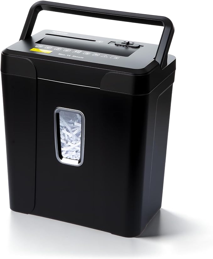 Wingwise 14 Sheets Paper Shredder for Home Office | P-4, 2 Mins Runtime, 5.5 gal, Cross Cut, Shreds Credit Cards & CDs