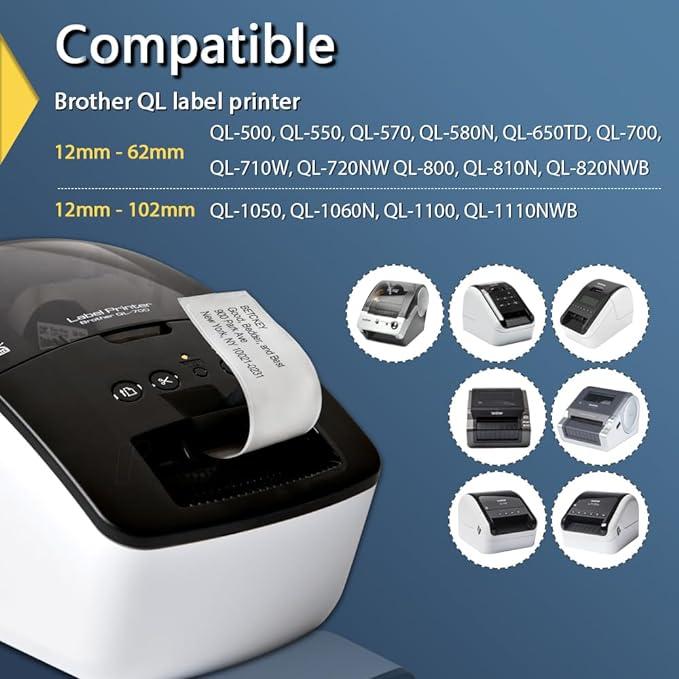 BETCKEY - Continuous Labels Replacement for Brother DK-2223 (1.9 in x 100 ft), Compatible with Brother QL Label Printers [1 Rolls/Continuous Labels, Red]