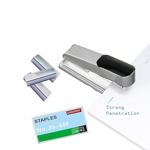 Standard Staples,Desktop Staples 1/4" (26/6), Galvanised Staple 26/6 Type, 1/4" Jam Free Sharp Chisel Point Design Staple for Office School Home Stapler Stapling Refills - 4 Boxes (4000Pcs)