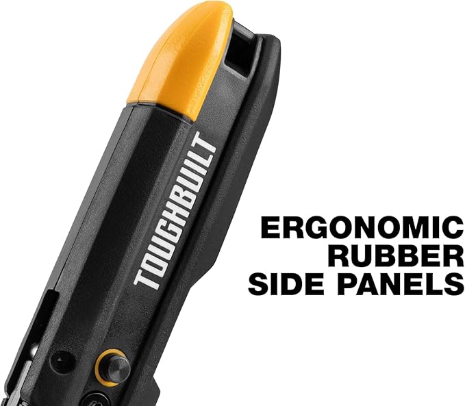 ToughBuilt – Prybar Utility Knife with Blade Storage, Heavy-Duty Folding Utility Knife with Built-In Prybar, Scraper Edge, Wire Cutter, Internal Blade Storage, All-Metal Construction (TB-H4-12-IST)