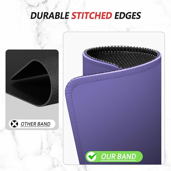 ITNRSIIET Mouse Pad Non-Slip Rubber Base Smooth Surface Stitched Edges Waterproof Durable Compatible with All Mice for Office & Gaming, Desk Accessory, 10.2x8.3x0.12 inch, Violet Gradient
