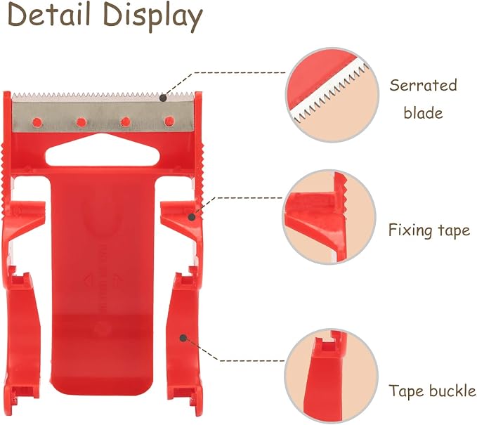 Packing Tape with Dispenser, 12 Rolls Clear Shiping Package Tape, 2'' x 32.8 yd, 1.5'' Core, Designed for Packing, Shipping & Mailing | 2'' x 32.8 yd, 1.5'' Core, Designed for Packing, Shipping & Mailing