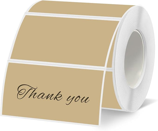 Starboling 2x1 Thermal Labels,Address Barcode Self-Adhesive Thermal Printer Stickers for Logo Design,Name/Price Tag,Address（Brown）