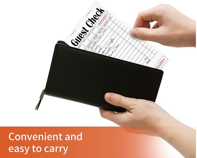 ZPARIK 6 Pack Guest Checks Books, Server Note Pads, White | 6 Pack Guest Checks with 50 Sheets Per Book, Waiter Checkbook, Waitress Notepad for Restaurants, Perfect for Servers