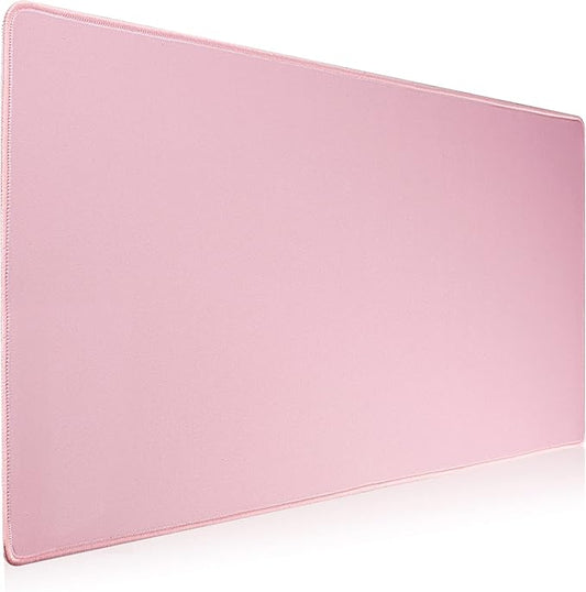Gaming Mouse Pad,Large Mouse Pad Size 31.5x11.8 Thickness 0.12 inches,Premium-Textured Non-Slip & Waterproof Computer Mousepad with Stitched Edges for Gaming,Office & Home-80x30 Pink008