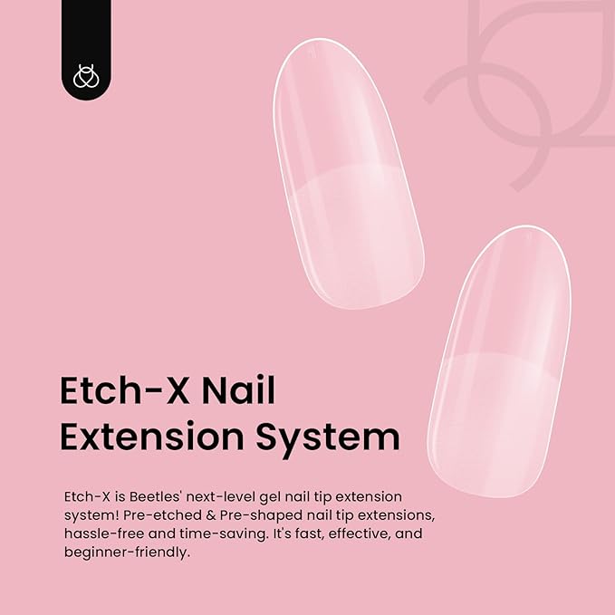Beetles Gel Nail Tips Short Oval Fake Nails 288Pcs Pre-Shaped Half Matte Press on Nail Tips Full Cover False Nails Gifts for Girls Women Gelly Tips Home DIY Nail Extension