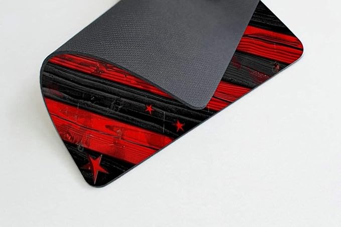 Black red Wood Grain American Flag Mouse pad Customized Mousepad Non-Slip Rubber Base Mouse Pads for Computers Laptop Office Desk Accessories Mouse pad