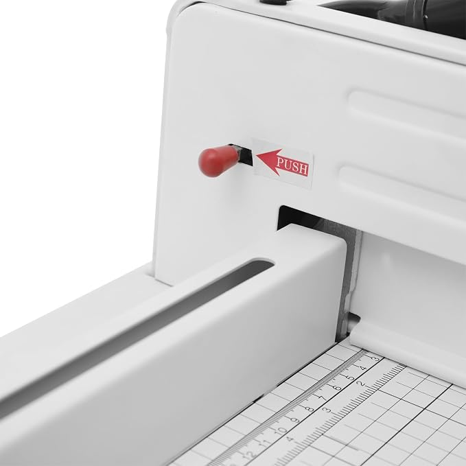 12" Guillotine Paper Cutter, Heavy Duty 400-Sheet Capacity with Safety Lock & Shield, Hss Blade Precise for Office School Home, Manual Trimmer for A4 B5 Cardstock