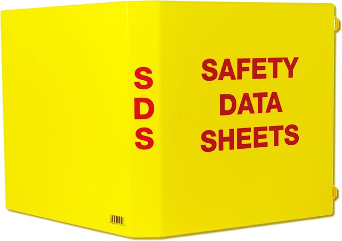 UniKeep Bright Yellow SDS Binder with 1.5'' Spine - Includes 3 Poly Rings and is Fully Enclosed (3)