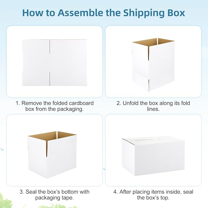 Famagic 10 Pack 6x6x6 Inch Small Shipping Boxes White Corrugated Cardboard Boxes Mailer for Small Business, Mailing Boxes for Packaging Bulk