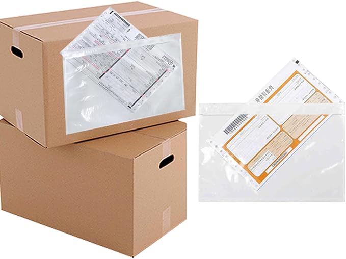 100 Pack-6x9 Shipping Envelopes, Packing List Mailing Envelopes Clear Adhesive Shipping Label Sleeves Shipping Supplies for Small Businesses