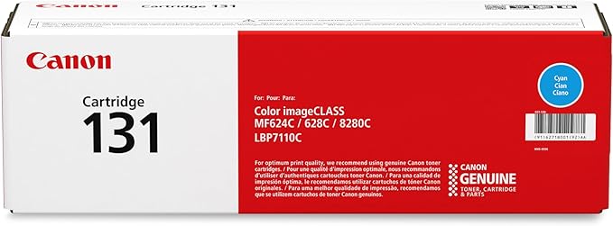 Canon Genuine 131 Cyan Toner Cartridge Compatible with MF620 Series, MF8280Cw, LBP7110Cw