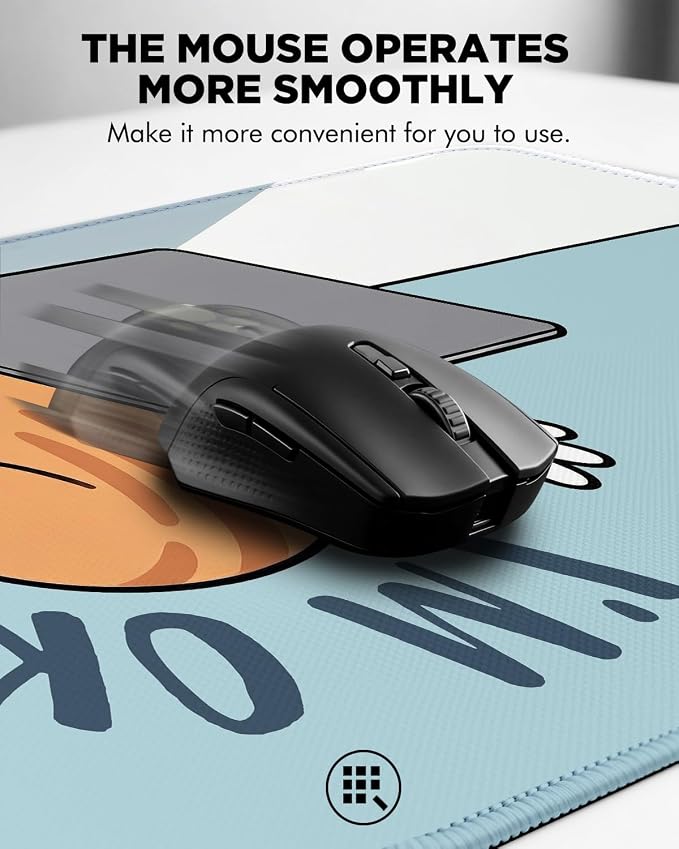 Mouse Pad, Desk Mat, 31.5x11.8in Large Mousepad, I'm OK | Desk Pad with Stitched Edge & Rubber Non-Slip Bottom, Gaming Mouse Pad, Extended Mousepad for Home, Office