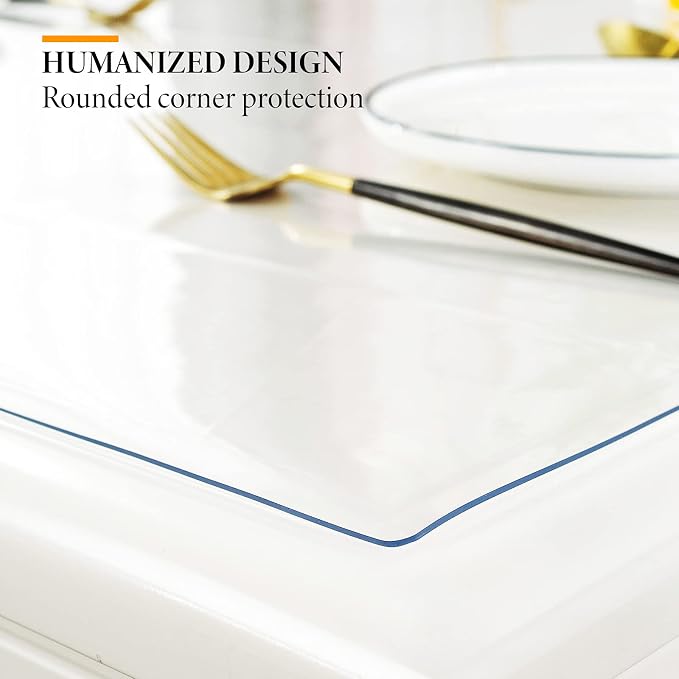 Deep Dream 1.5mm Clear Desk Cover Protector, 30×54 Inch Clear Table Protector, Rectangular Vinyl Desk Pad, PVC Plastic Table Cover for Office, Dresser, Night Stand, Computer & Writing Desk Tabletop