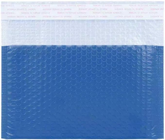 Navy Blue Bubble Mailers 8 x 5 + 2.36 Inch, 80 Per Box | Padded Envelopes, Shipping Envelopes