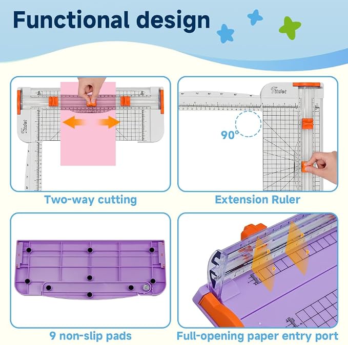 15 Inch A4 Titanium Paper Trimmer for Scrapbook & Classroom Craft | Extendable precision ruler for precise size alignment