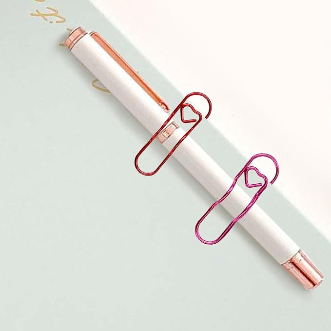 20 PCS Metal Pen Holder Clips for Notebook - Colorful Planner Pen Holder & Paper Clip Set - Multi-Purpose Pencil Clips for Journal Planner Office School Supplies (5 Colors)