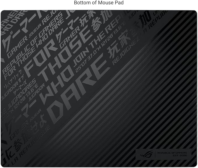 ASUS ROG Moonstone Ace L Glass Gaming Mouse Pad – 19.7” x 15.7”, Ultra-Smooth Matte Tempered Glass for Quiet Ultrafast Glides, Impact/Scratch Resistant, Easy to Clean, Anti-Slip Silicone Base - Black