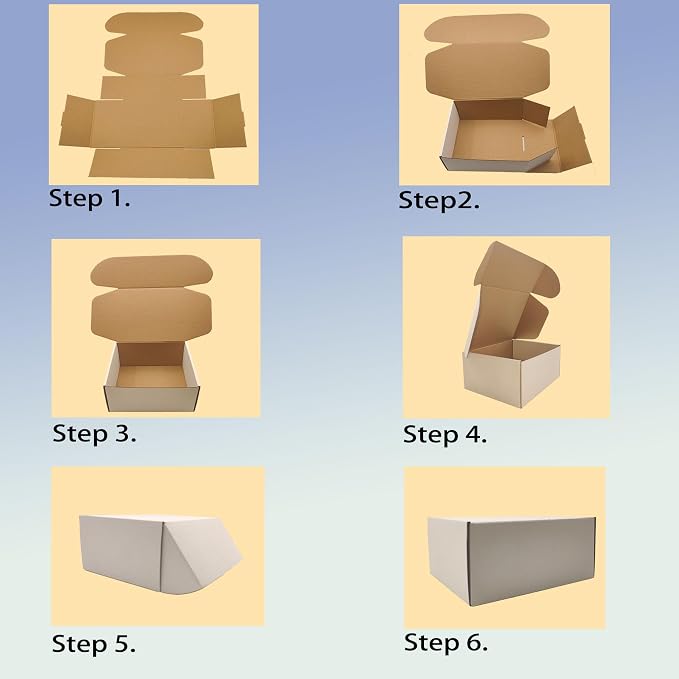 10x10x2 inch Shipping Boxes Set of 25, White Corrugated Cardboard Mailers | Mailing Boxes Bulk for Birthday Wedding Party Book Literature Gift Giving, Mailers for Packaging and Shipping Small Business