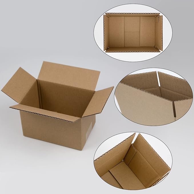 Shipping Boxes 6x4x4 Inches Small Corrugated Cardboard Boxes, 25 Pack