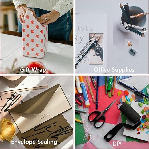 6 Rolls Transparent Tape Refills Rolls, Clear Tape, 3/4 x 1000 in, 1 in Core Gift Wrapping Tape for Office, Home, School