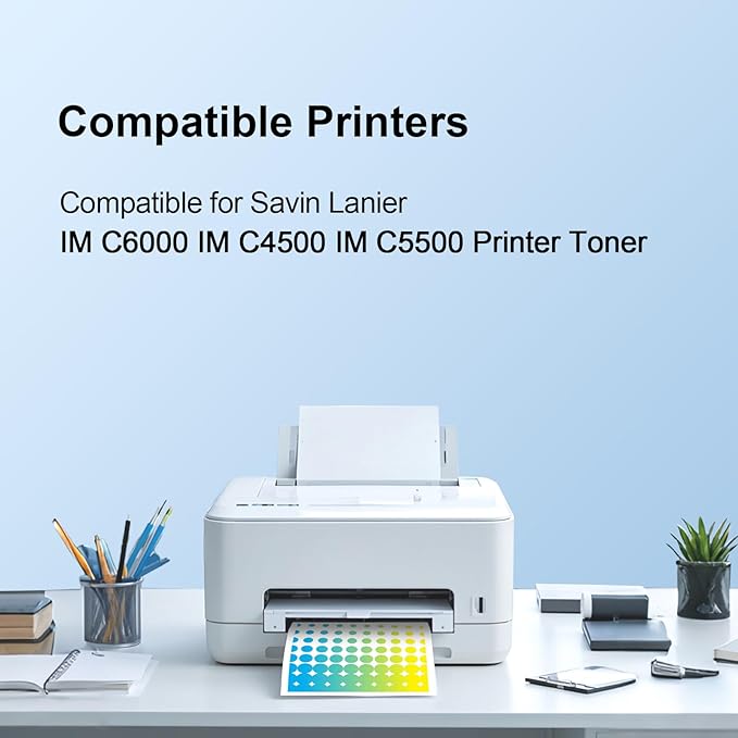 High Yield IM C6000 IM C4500 IMC6000 IMC4500 Toner Cartridge Replacement for Ricoh Savin Lanier IM C6000 IM C4500 IM C5500 Printer Toner (842279 842280 842281 842282)