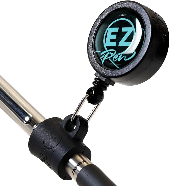 Better Labz EZ PEN Retractable Pen Reel for Nurses, Teachers, Waitresses, Carpenters, Construction Workers, Contractors & Pros (Non-Stop Blue)