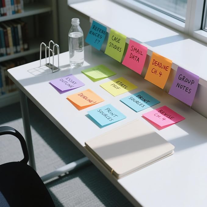 Stick Notes 3x3, Bright Color Stick Notes, 36 Pads, Super Sticky & Recyclable, for Home, Office, School