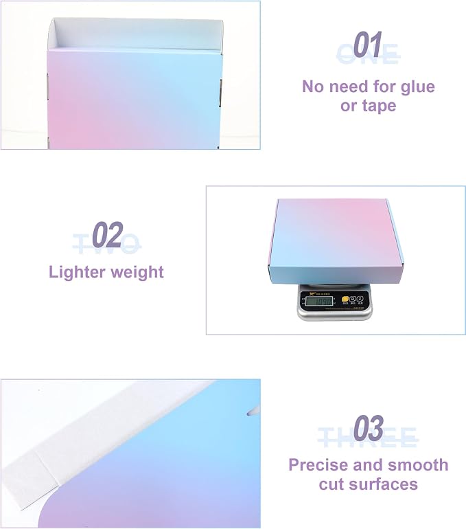 Shipping Boxes 10"x8"x2" Cardboard Boxes: 30-Pack Purple Gradient Mailer Box - Boxes for Packaging Small Business