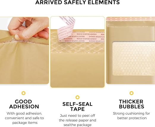 Fuxury Kraft Bubble Mailers 6x10 Inch 600 Pack Self Seal Padded Envelopes | Usable Size 6x9" Strong Adhesion Bubble Envelopes Waterproof Cushioned Padded Mailers Packaging for Small Business #0 Brown