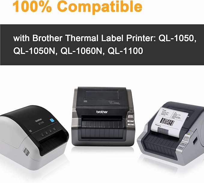 Compatible 4" x 6"(101mm x 152mm) Direct Thermal Labels Replacement for DK-1241 Shipping Mailing Postage Address Compatible for Brother QL Printer (12 Rolls + 1 Frame, 200 Labels/Roll)