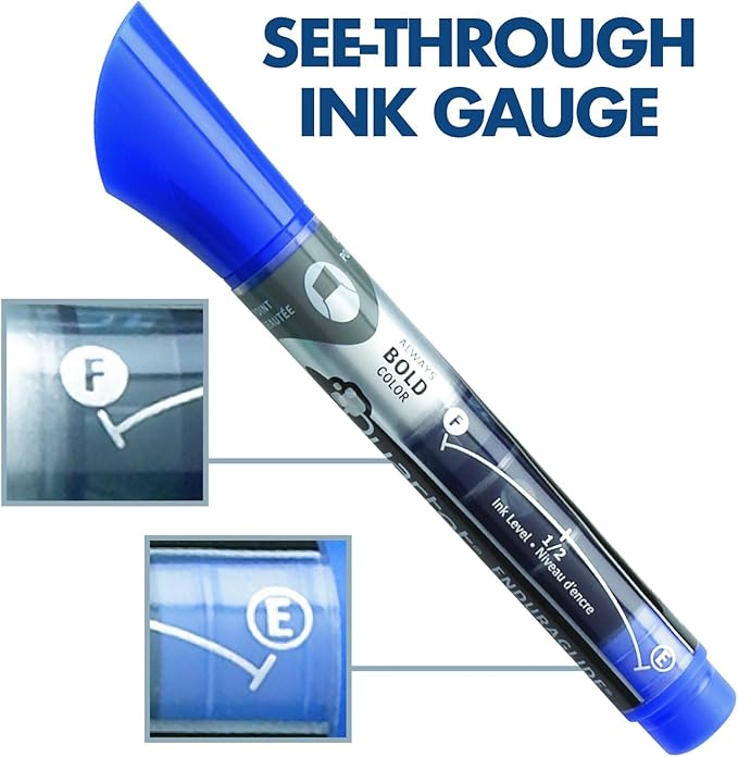 Quartet Dry Erase Markers, Whiteboard Markers, Chisel Tip, EnduraGlide, Assorted Colors, 12 Pack (5001-20MA)