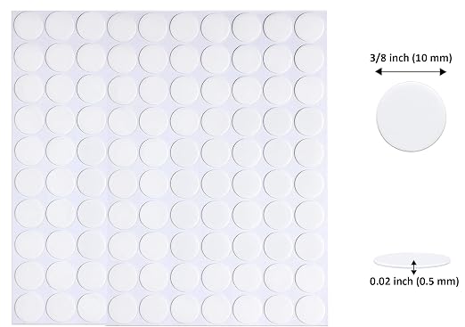 Adhesive Stick dots Two-Sided Sided Mounting Putty Stick Tack for Wall Hanging Crafts Balloons Festival Party Decorations,Clean Removable(0.39"*0.39"-500)