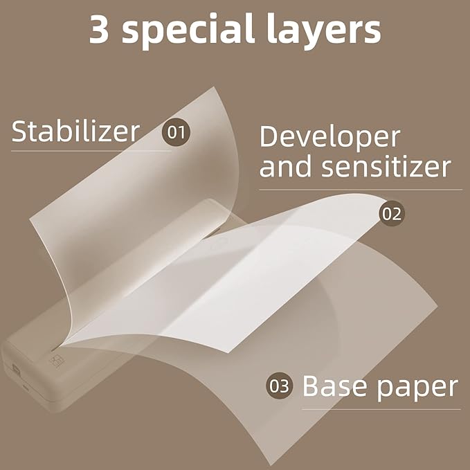 HPRT A4 Thermal Printer Paper Rollx2, 8.3 inches Wide Compatible with HPRT POOOLITECH MT810 and Other Portable Thermal Printers (2 Rolls | 8.3''x23') (Inches, 8.3)