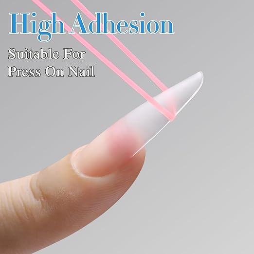 Double Rhythm 0.5Oz Nail Glue Gel for False Acrylic Nail Tips and Press on Nails Gel Glue Nail Lamp Needed