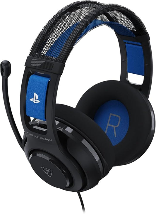 Turtle Beach Atlas 200 Wired Gaming Headset Officially Licensed for PlayStation, PS5, PS4-50mm Nanoclear Drivers, Flip-to-Mute Mic, Memory Foam Cushions, Floating Headband - Black