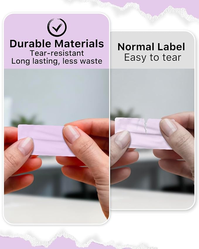 iEager 2x1 Inch Thermal Labels, Purple Rectangle Thermal Printer Stickers, Durable Shipping Label Printer Sticker for Barcode, Name, Address, 1000 Labels/Roll