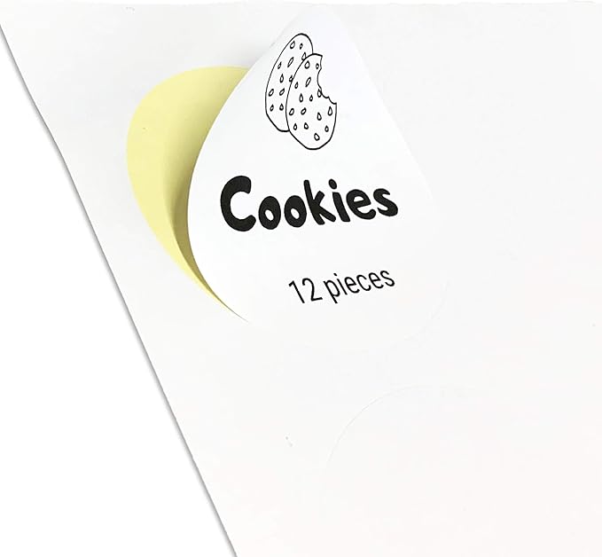 1" Round Matte White Sticker Label, Laser/Inkjet Printing - Letter Size, 200 Sheets
