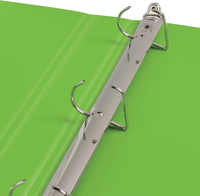 Oxford® 3 Ring Binders, Durable Binders for School and Office, Durable 1 inch D Rings, Holds 240 Sheets, ClearVue Presentation Binder, Green, 4PK