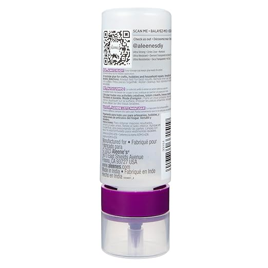 Aleene's Clear Gel Tacky Glue for Crafts in Always Ready Bottle, Nontoxic, Applies and Dries Clear, 4 fl oz