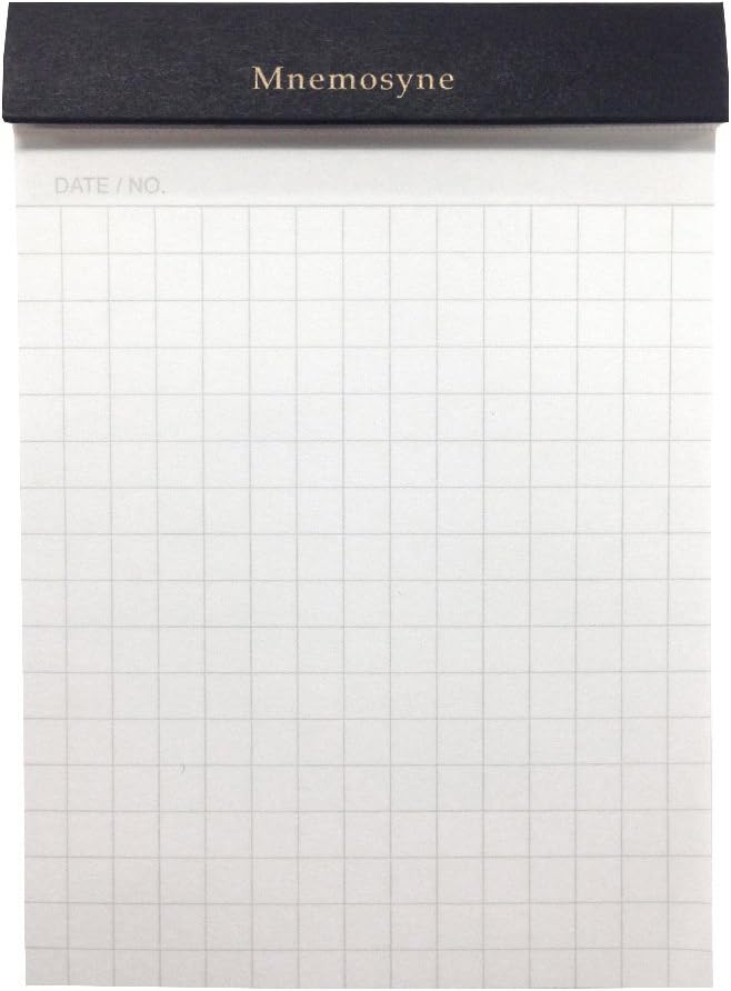 Maruman Mnemosyne Legal Pad, Vertical A7, 2.91"x4.13", 5mm Grid | 130 Perforated Graph Paper Pages, Top Stapled Binding, Refill Notepad, For Office, Meetings, Note-Taking, Made in Japan