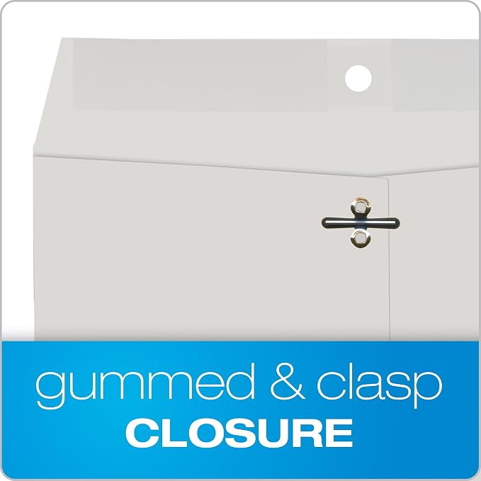 Quality Park Quality Park Executive Gray Gummed Clasp Envelopes (QUA38590), 9 x 12 Inches