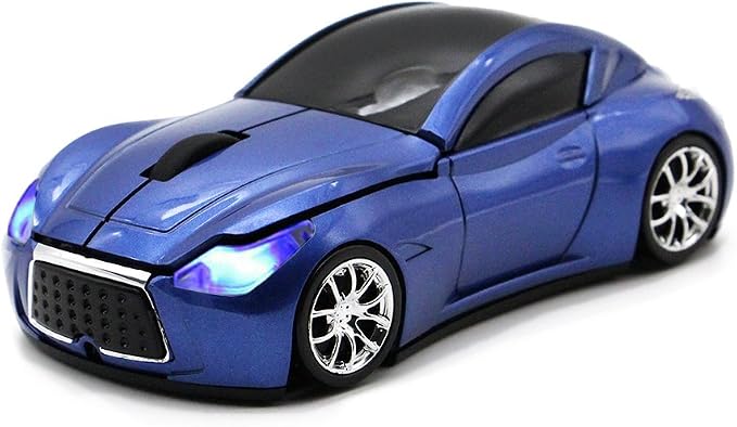 MGbeauty Sports Car Mouse Wireless Mouse Computer Mice Laptop Optical Gaming Mouse for PC MAC(Blue)