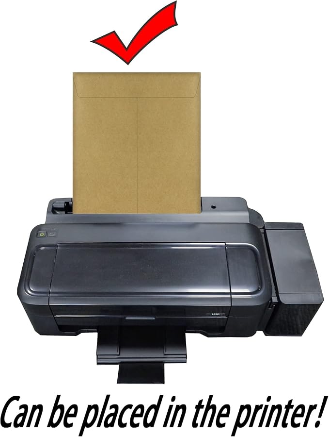 Xxcxpark 120 PCS 9x12 inches Security Catalog Envelopes Printable Self Seal Envelopes, Anti Tear Recycled Kraft Envelopes for Invitation Cards, Pictures, Photos, Documents